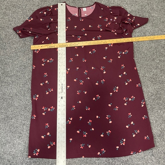 * NWOT  Old Navy Woman’s Maroon Floral Scoop Neck Sz XXL - Picture 7 of 8